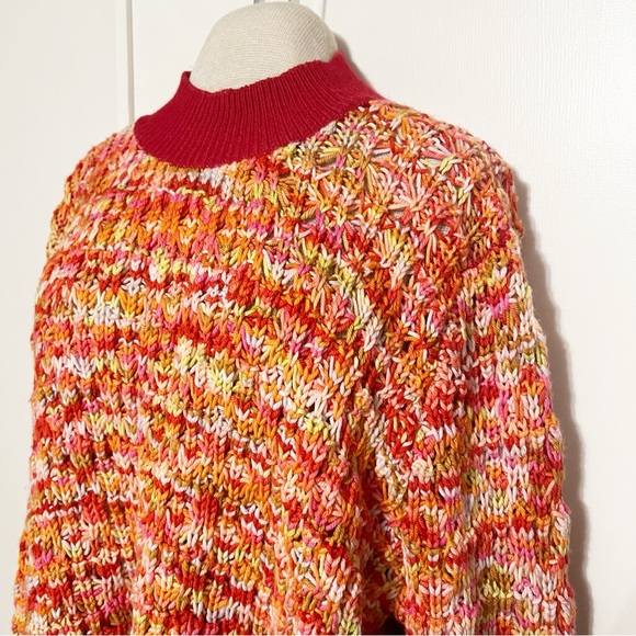 Free People Wool Knit Rainbow Dash Sweater M - Picture 6 of 13